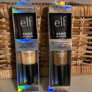 NIB e.l.f. ELF Camo CC Cream Set Light Deep Matte Color Correcting SPF 30
